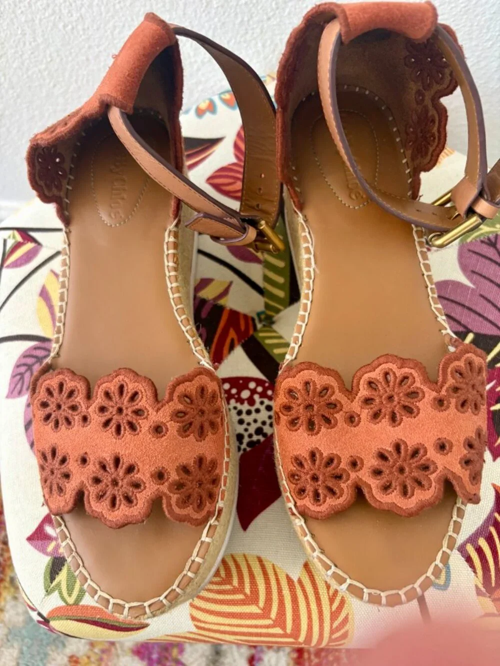 See by Chloe Glyn Floral Espadrille Sandals